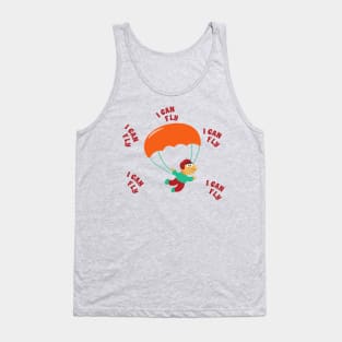 Vector illustration of a cute skydiver. Tank Top